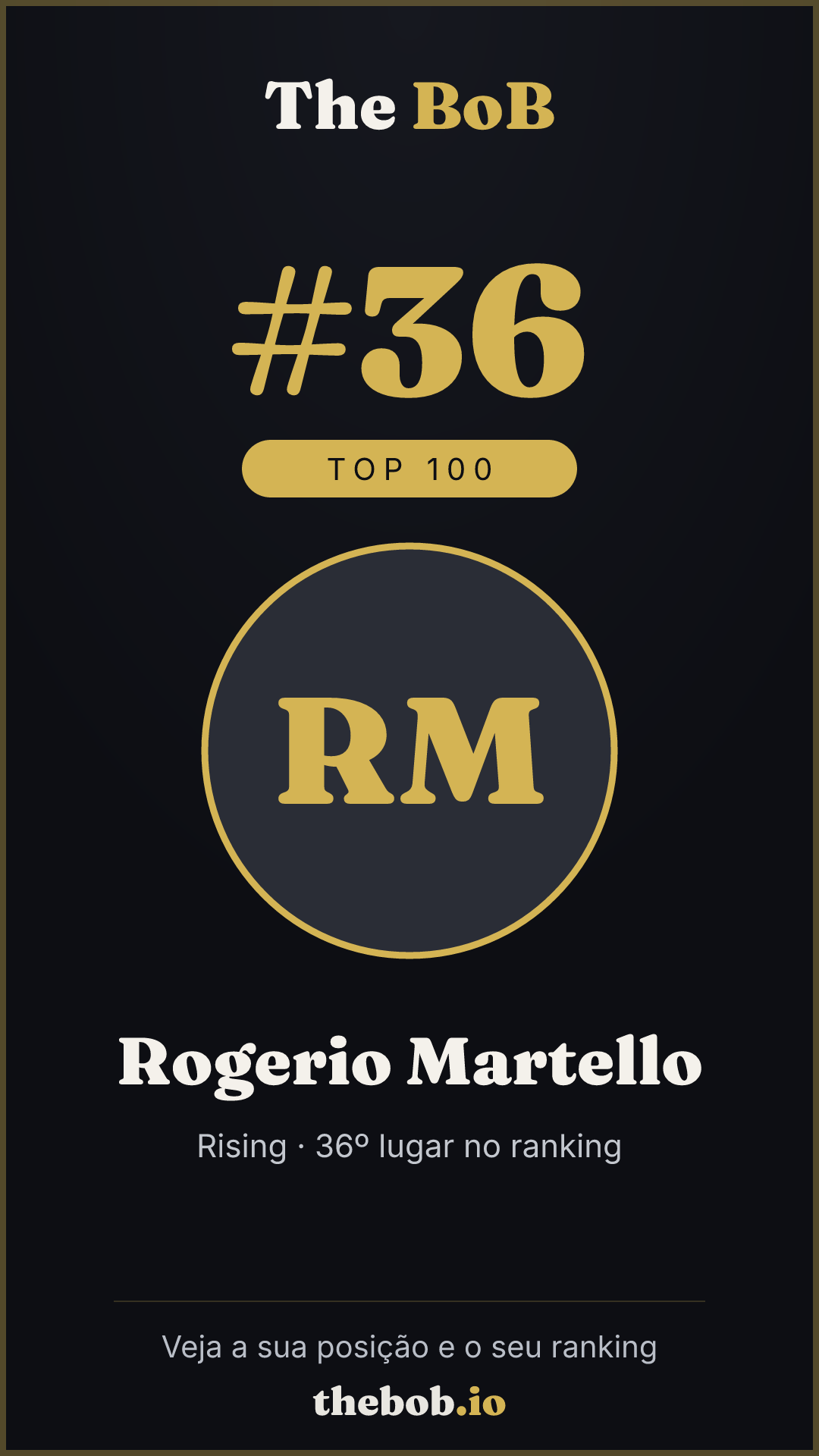 Selo The BoB · Rogerio Martello