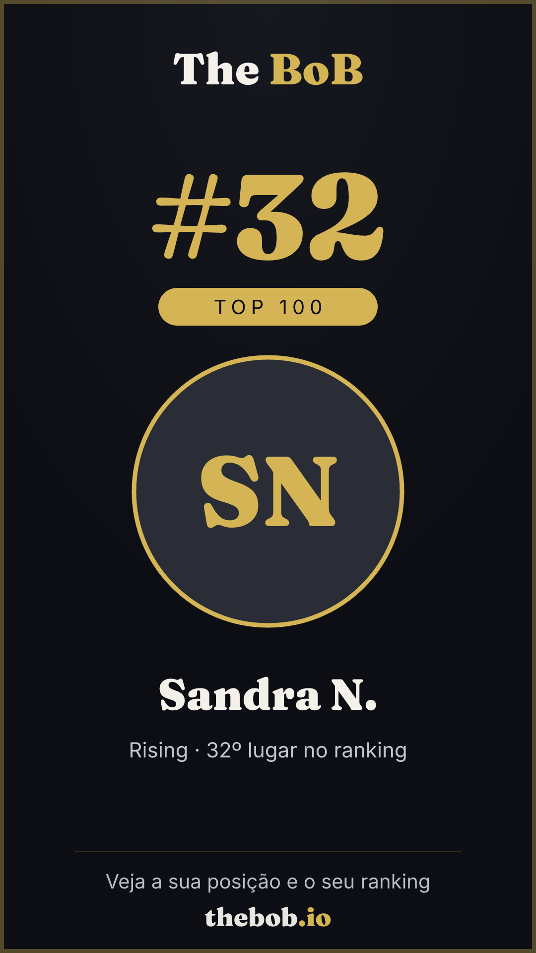 Selo The BoB · Sandra N.