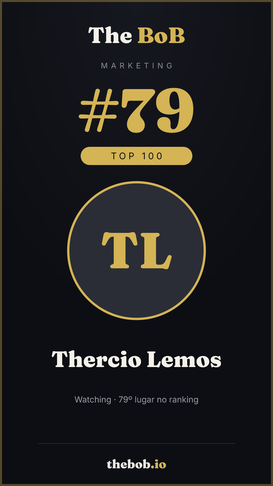 Selo The BoB · Thercio Lemos