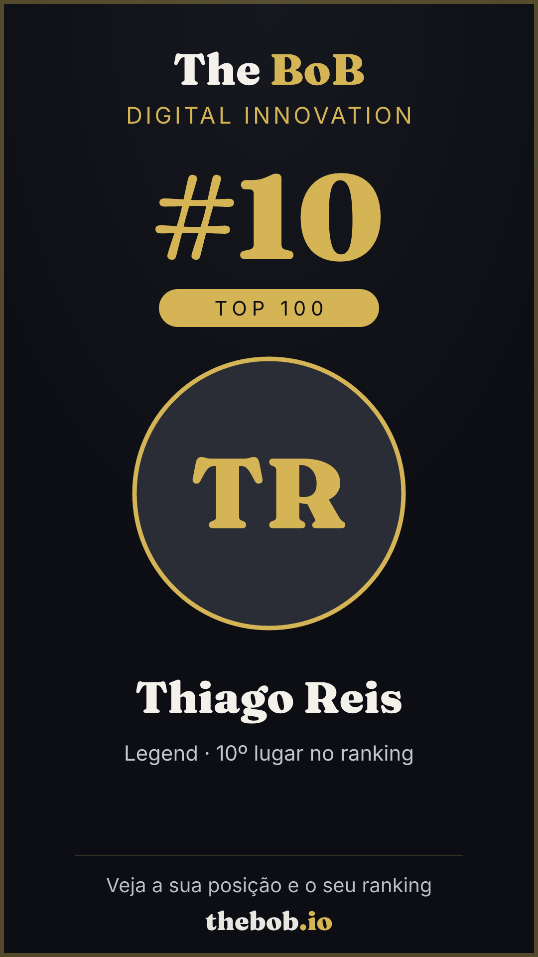 Selo The BoB · Thiago Reis