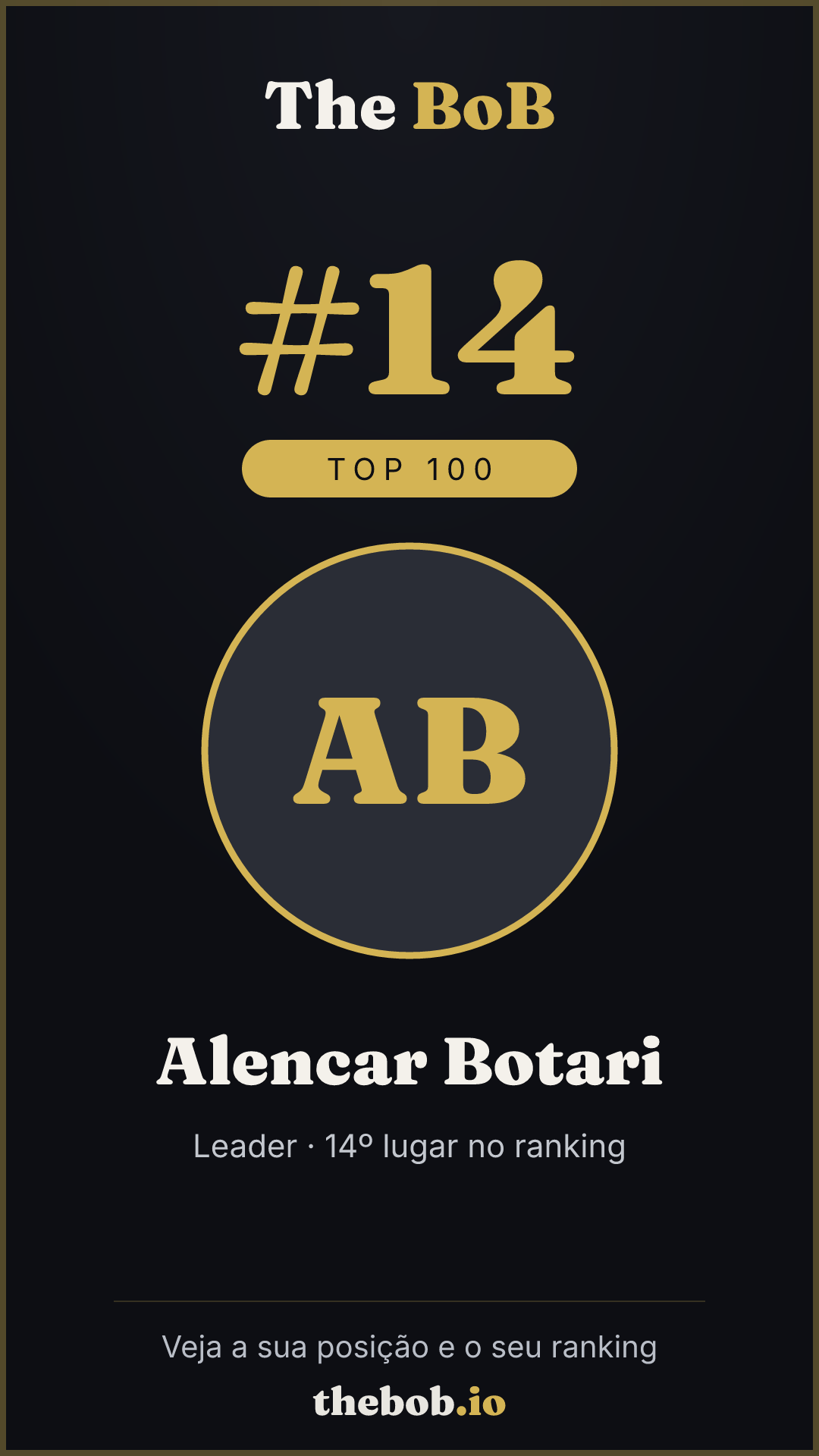 Selo The BoB · Alencar Botari