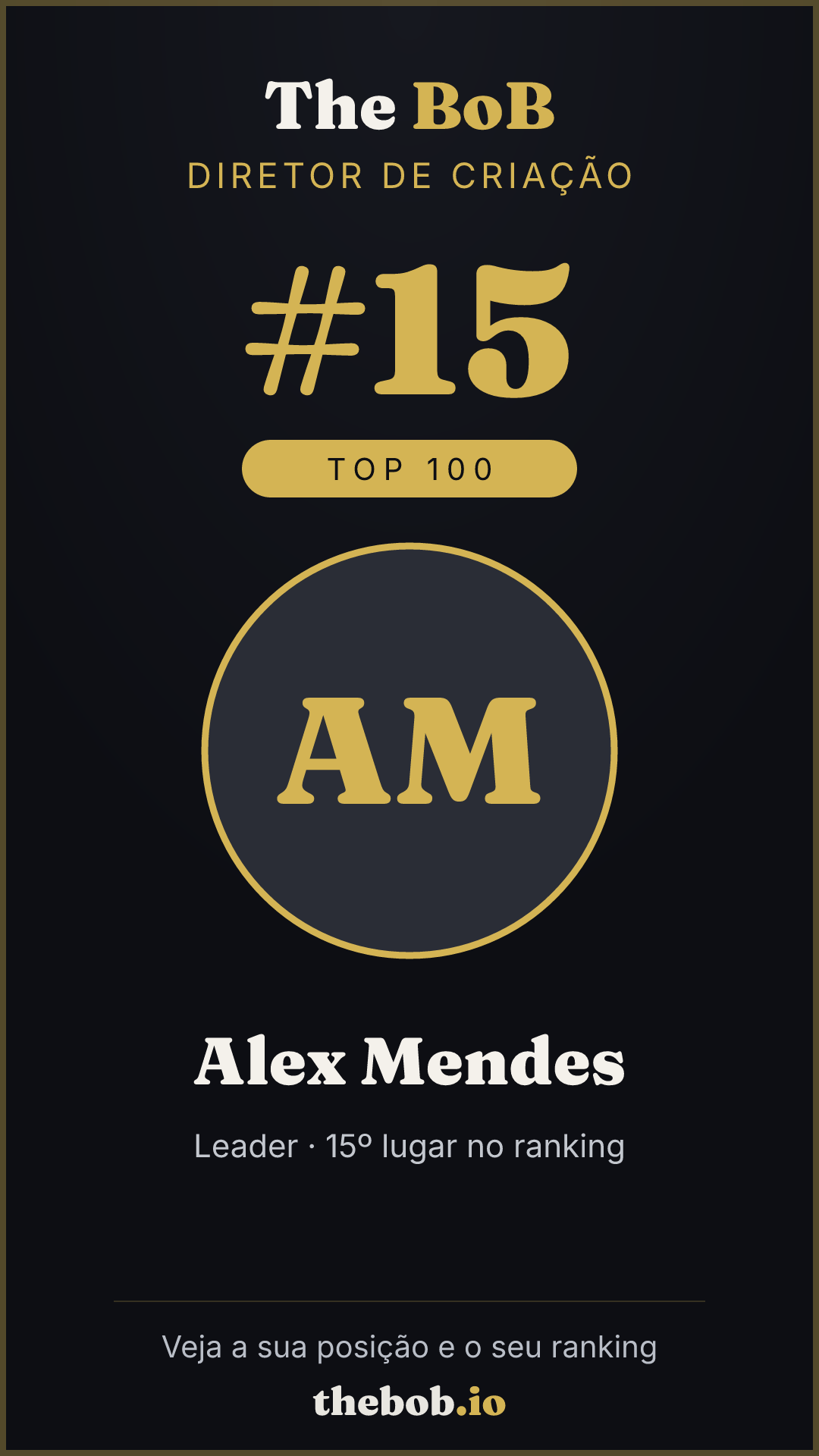 Selo The BoB · Alex Mendes