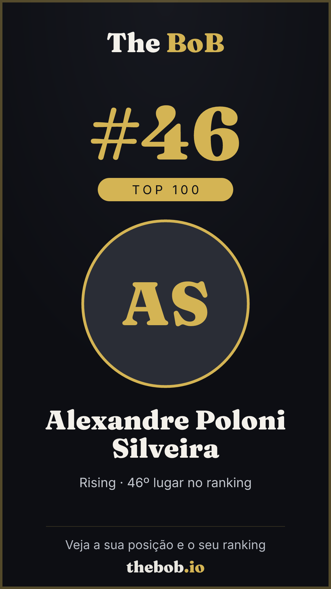 Selo The BoB · Alexandre Poloni Silveira