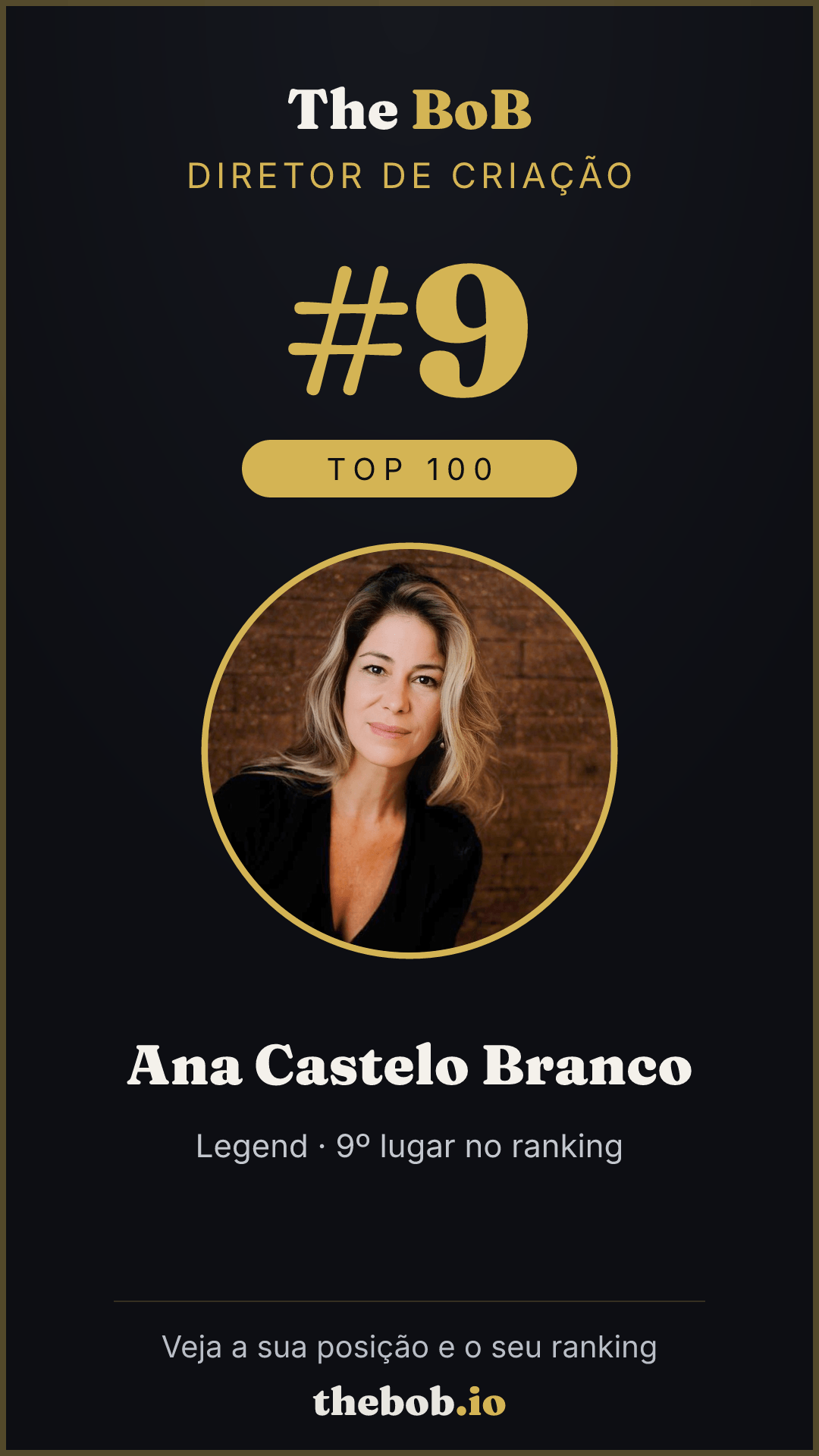 Selo The BoB · Ana Castelo Branco
