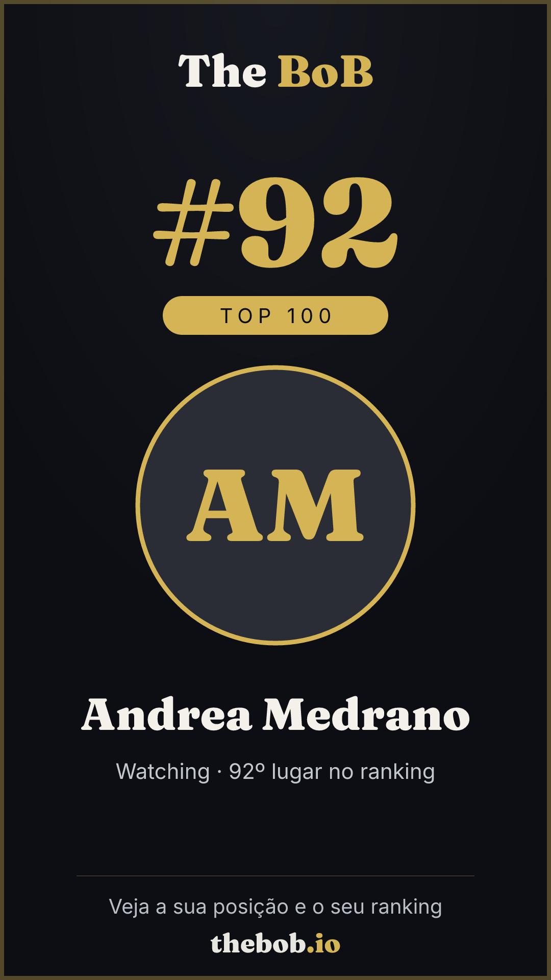 Selo The BoB · Andrea Medrano