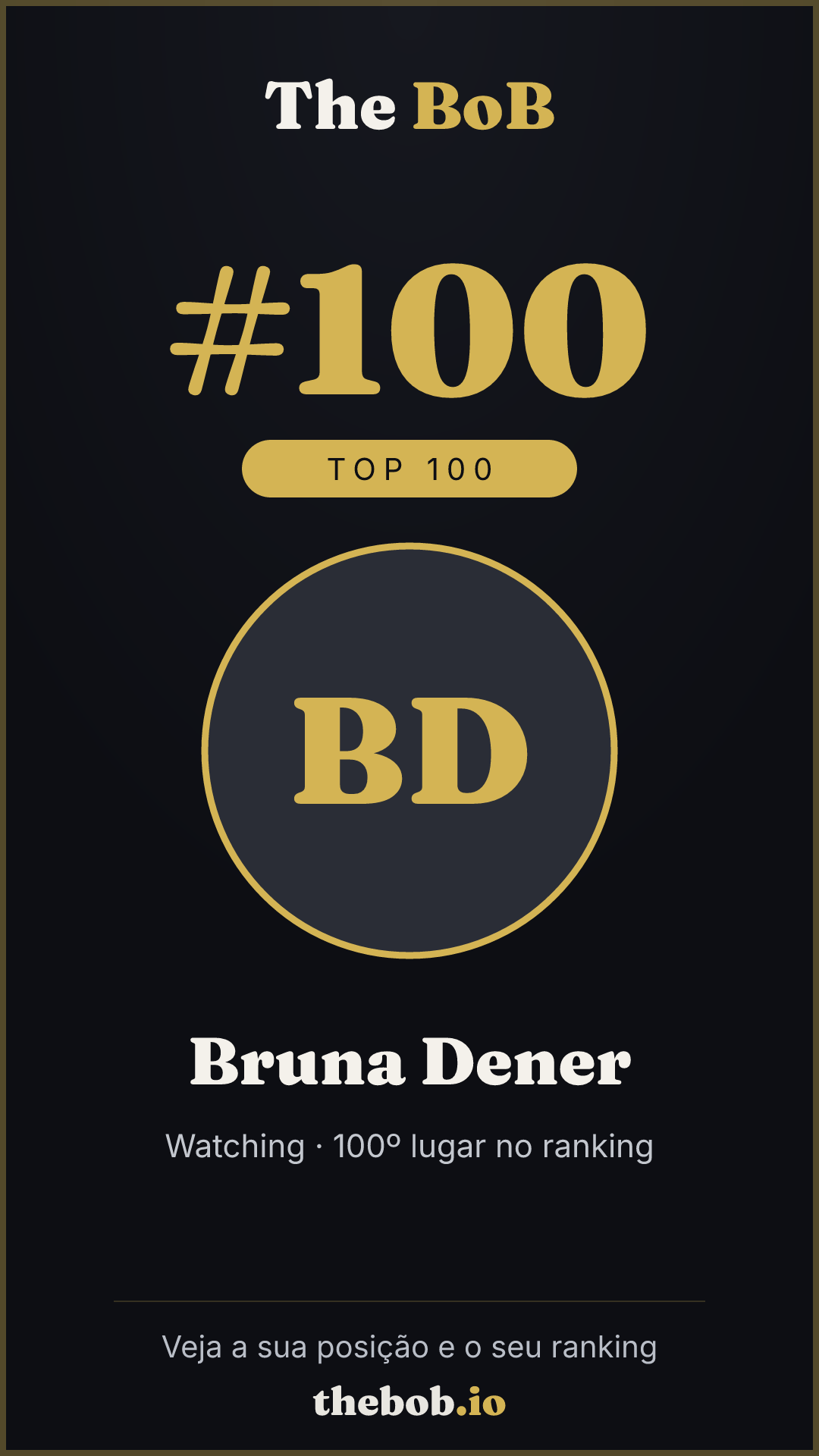 Selo The BoB · Bruna Dener