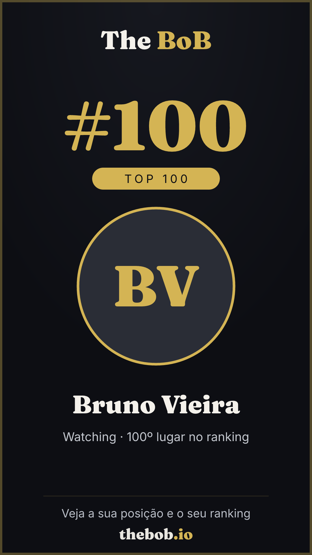 Selo The BoB · Bruno Vieira