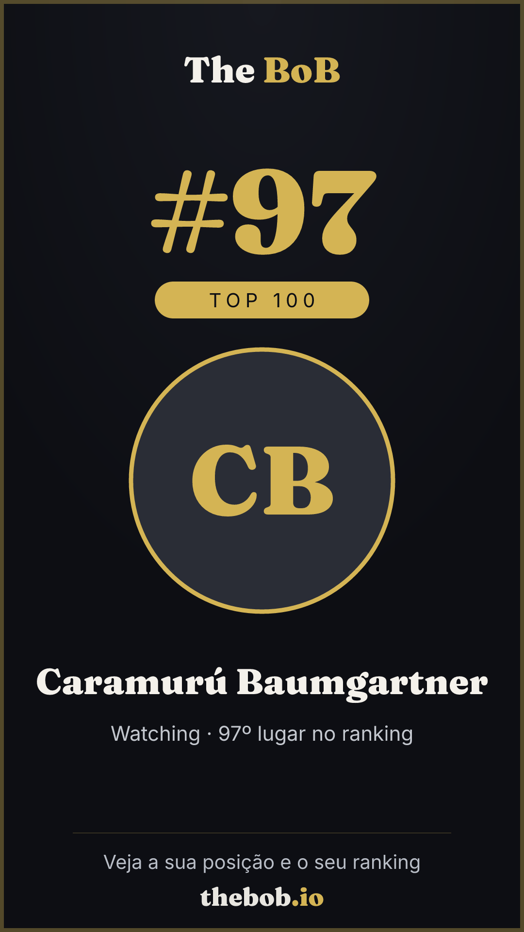 Selo The BoB · Caramurú Baumgartner