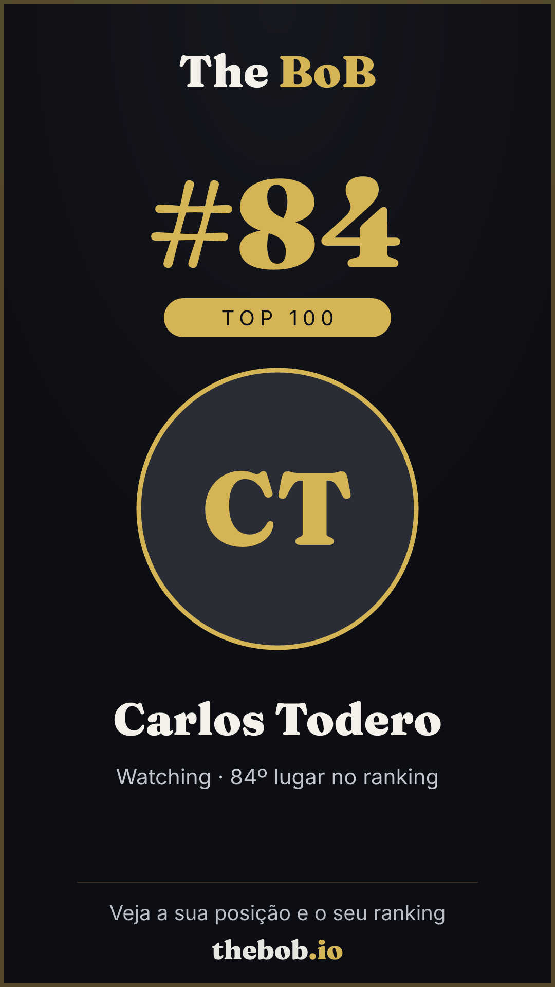 Selo The BoB · Carlos Todero