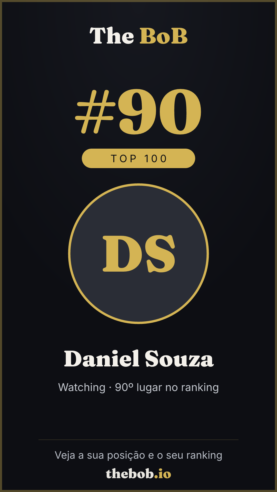 Selo The BoB · Daniel Souza