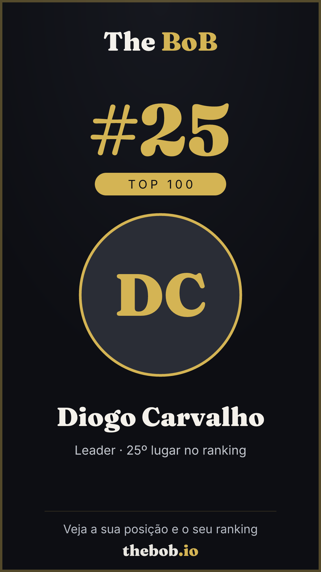 Selo The BoB · Diogo Carvalho