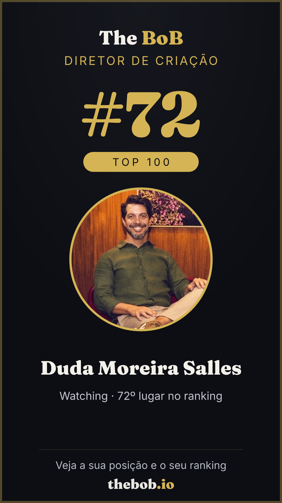 Selo The BoB · Duda Moreira Salles