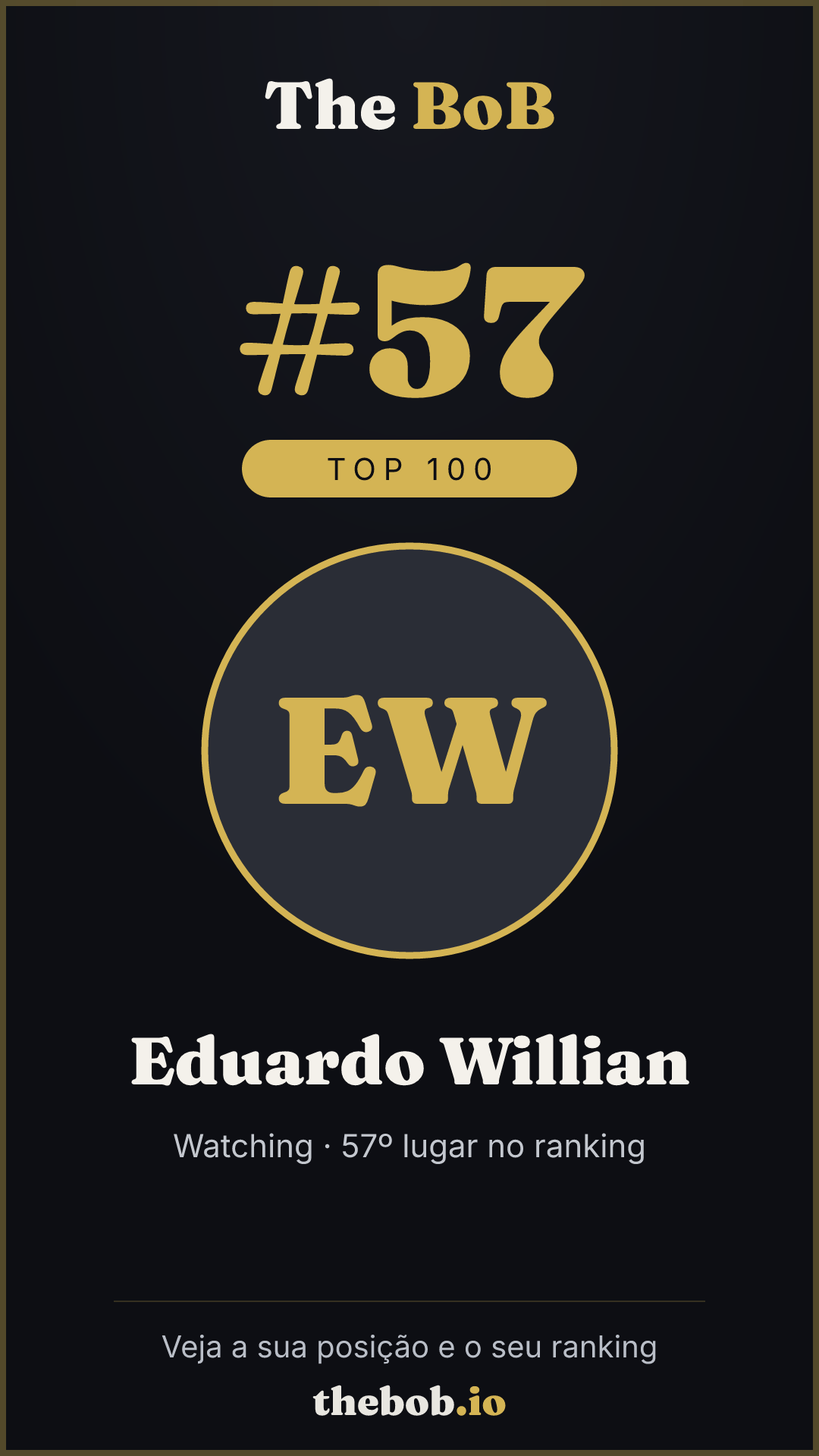 Selo The BoB · Eduardo Willian