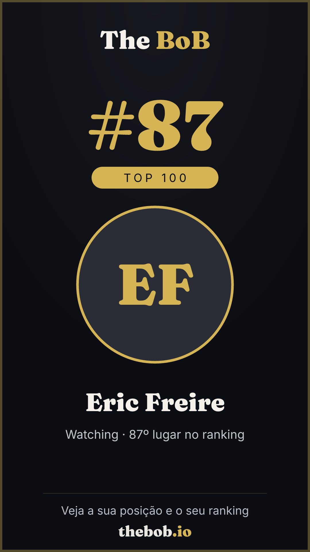 Selo The BoB · Eric Freire