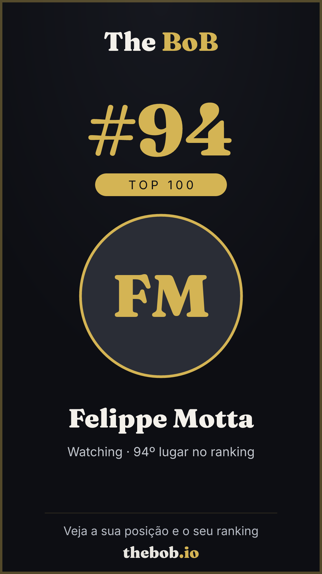 Selo The BoB · Felippe Motta