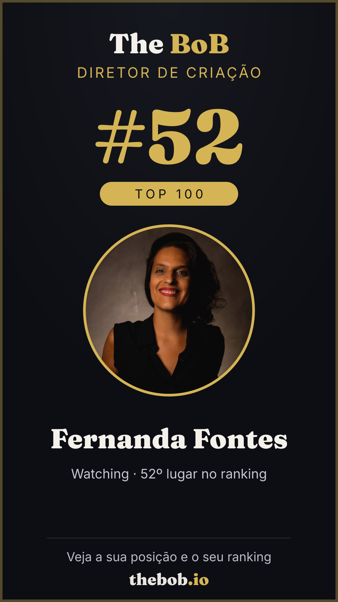 Selo The BoB · Fernanda Fontes