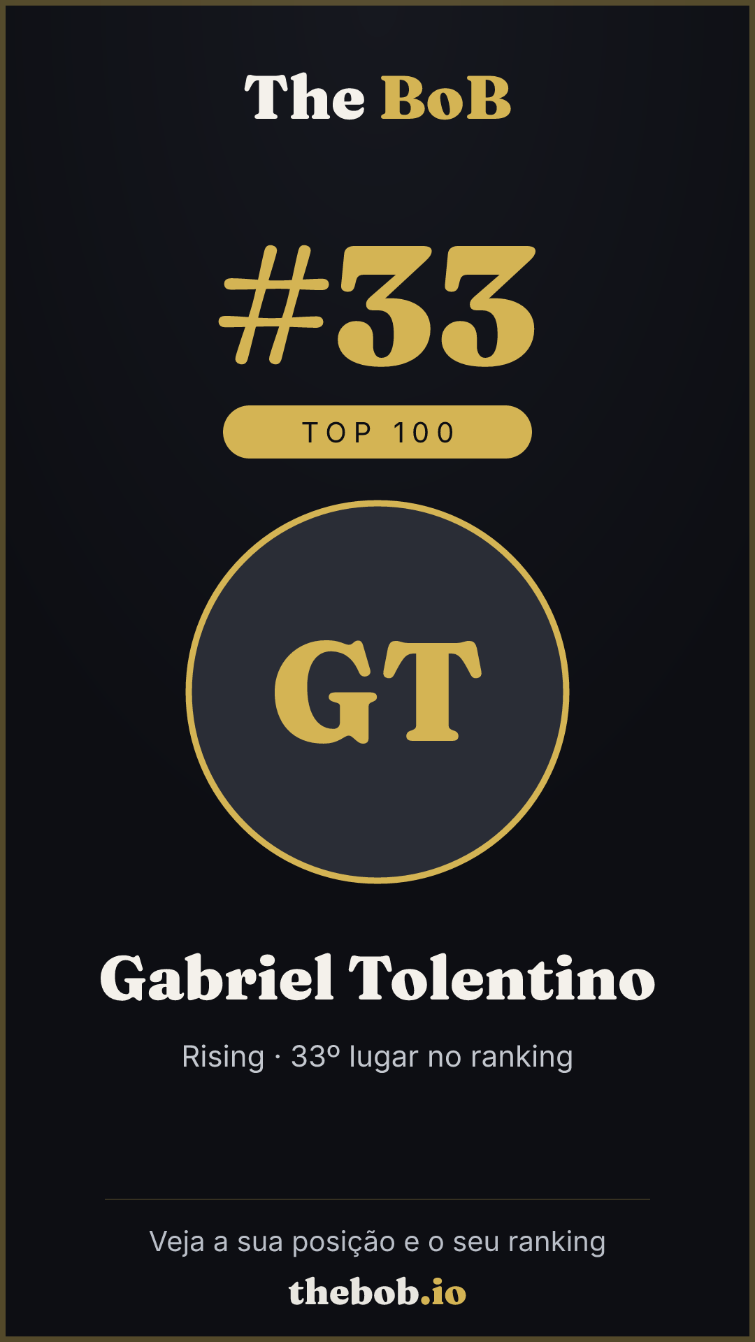 Selo The BoB · Gabriel Tolentino