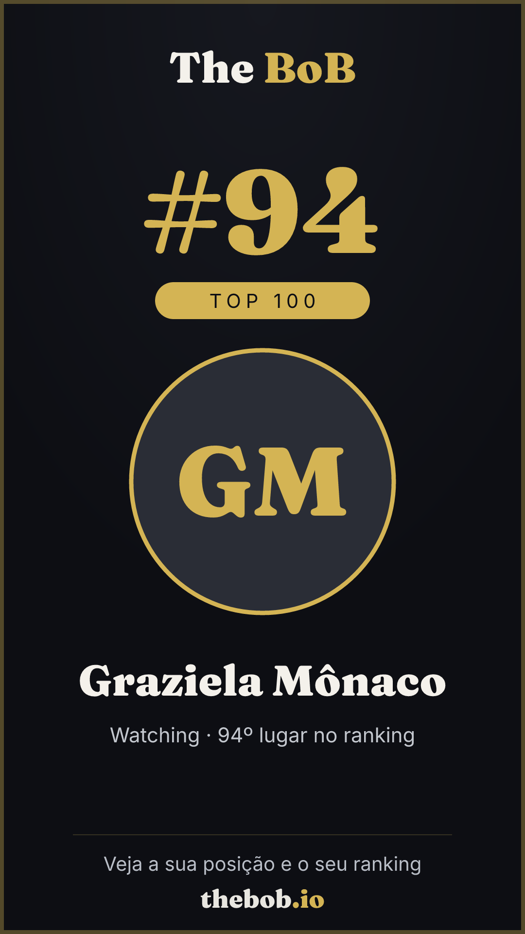 Selo The BoB · Graziela Mônaco
