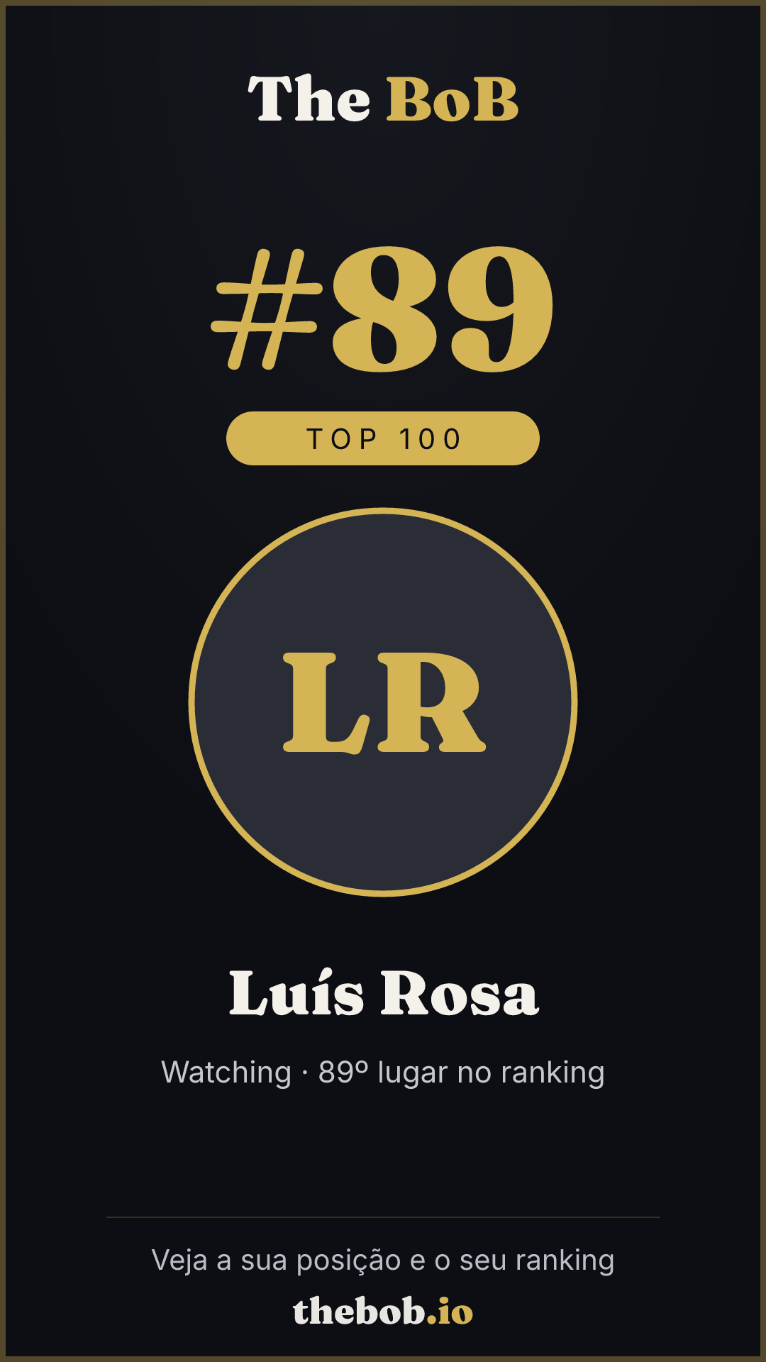 Selo The BoB · Luís Rosa