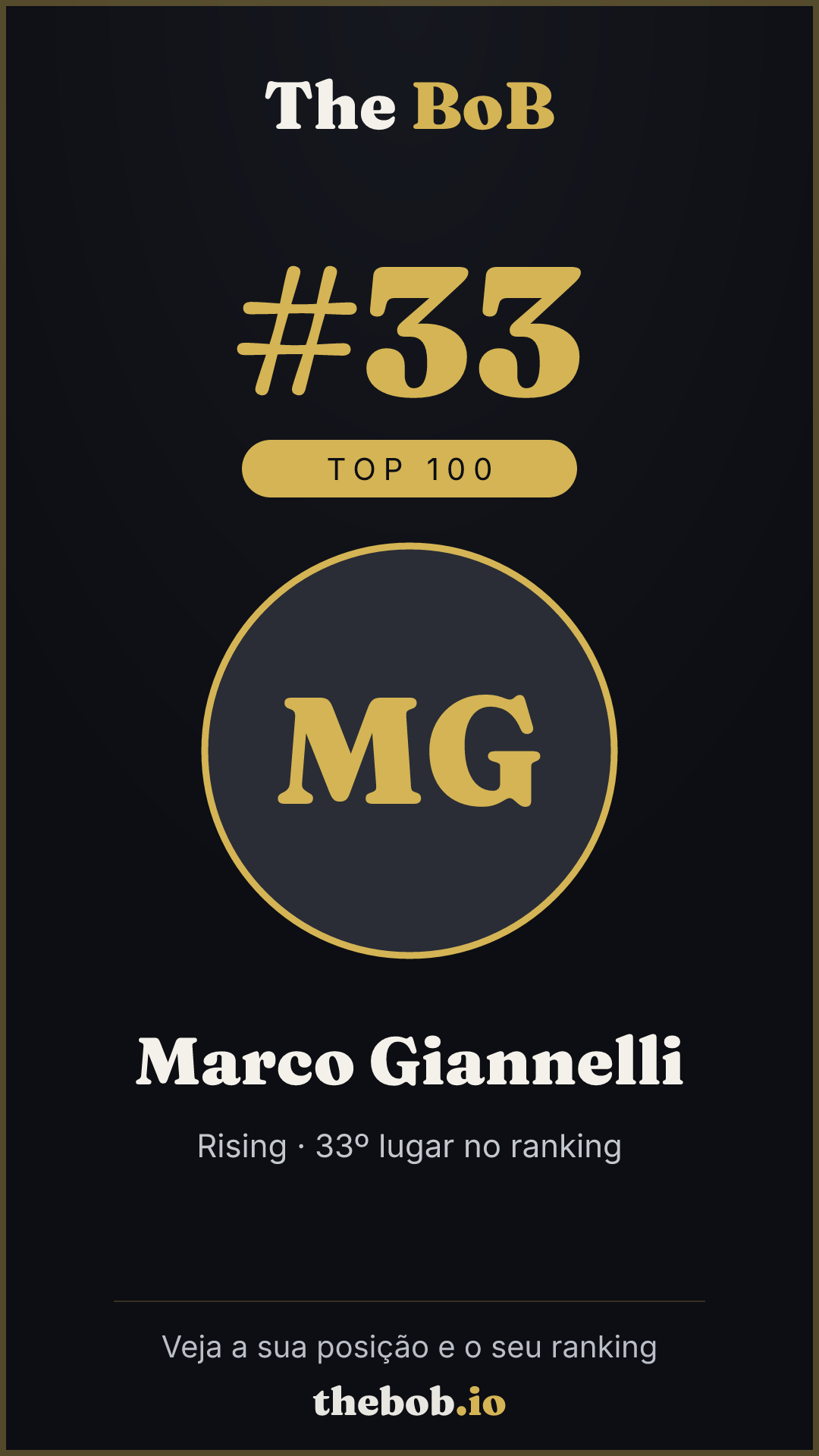 Selo The BoB · Marco Giannelli