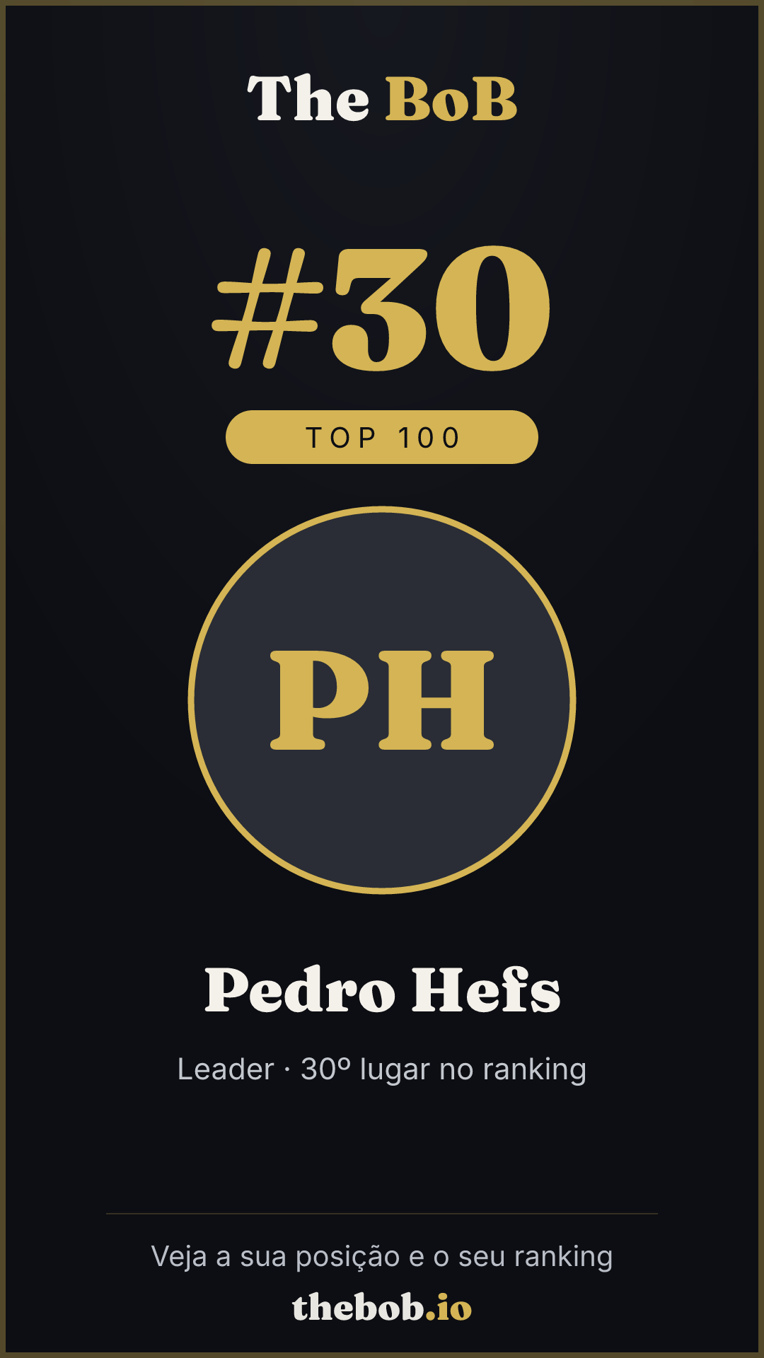 Selo The BoB · Pedro Hefs