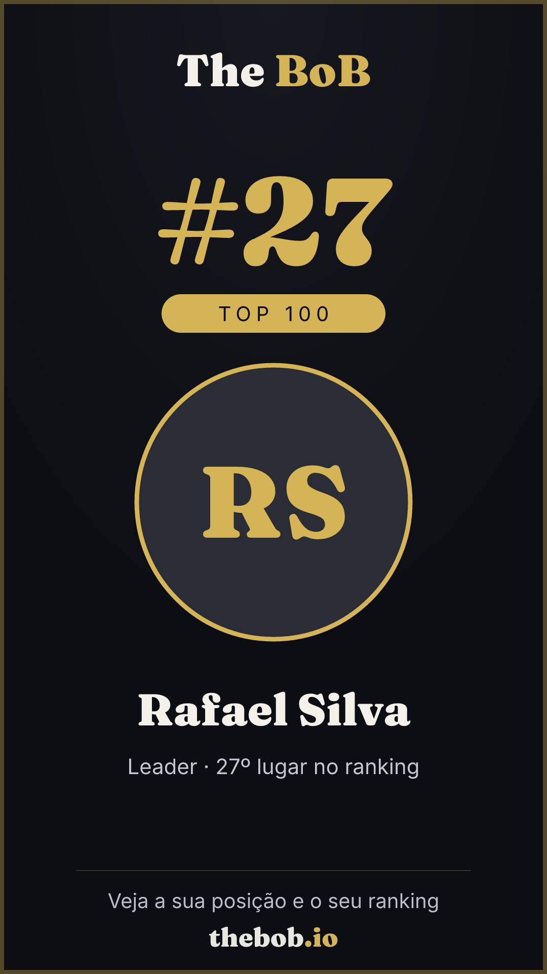 Selo The BoB · Rafael Silva