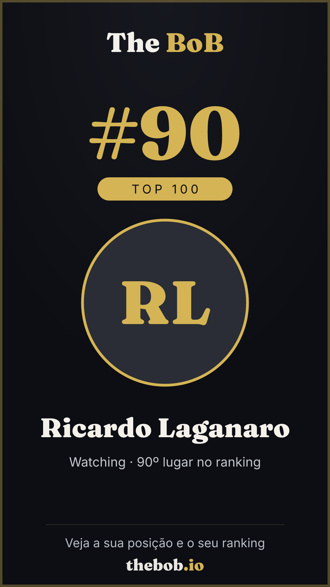 Selo The BoB · Ricardo Laganaro