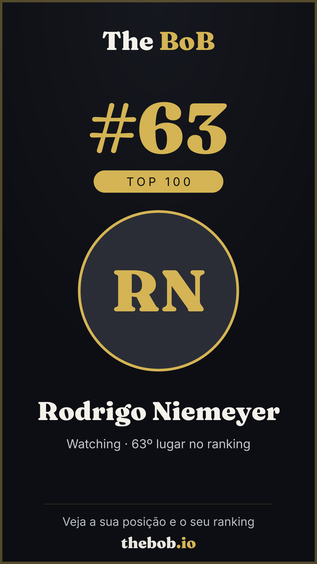 Selo The BoB · Rodrigo Niemeyer