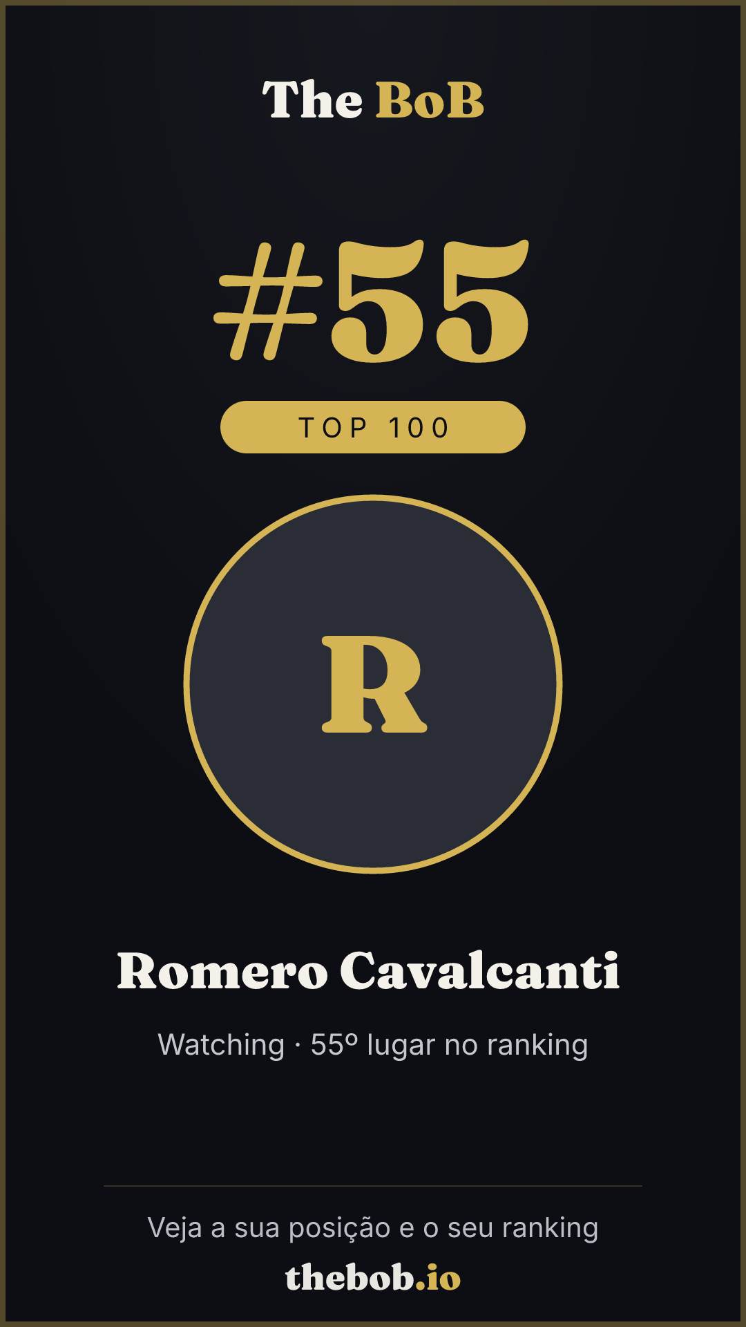 Selo The BoB · Romero Cavalcanti ️‍