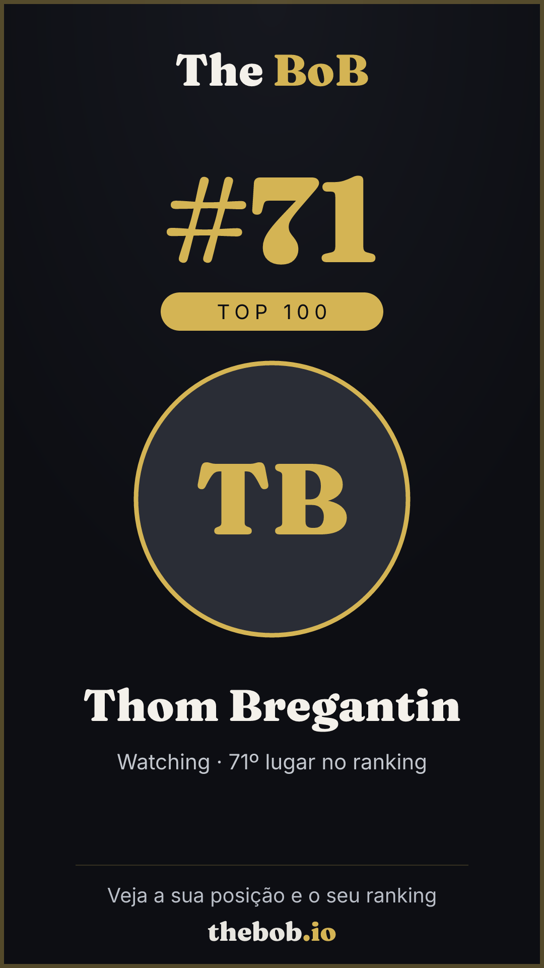 Selo The BoB · Thom Bregantin
