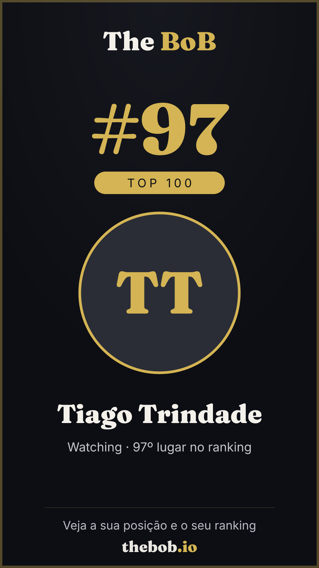 Selo The BoB · Tiago Trindade