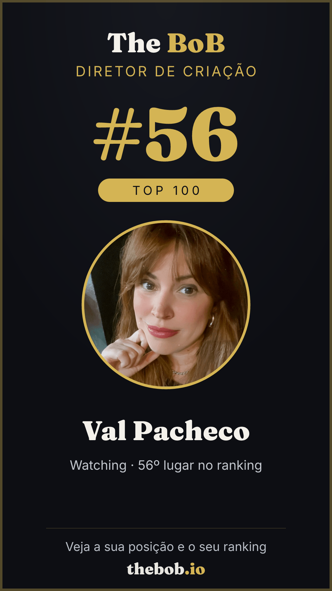Selo The BoB · Val Pacheco