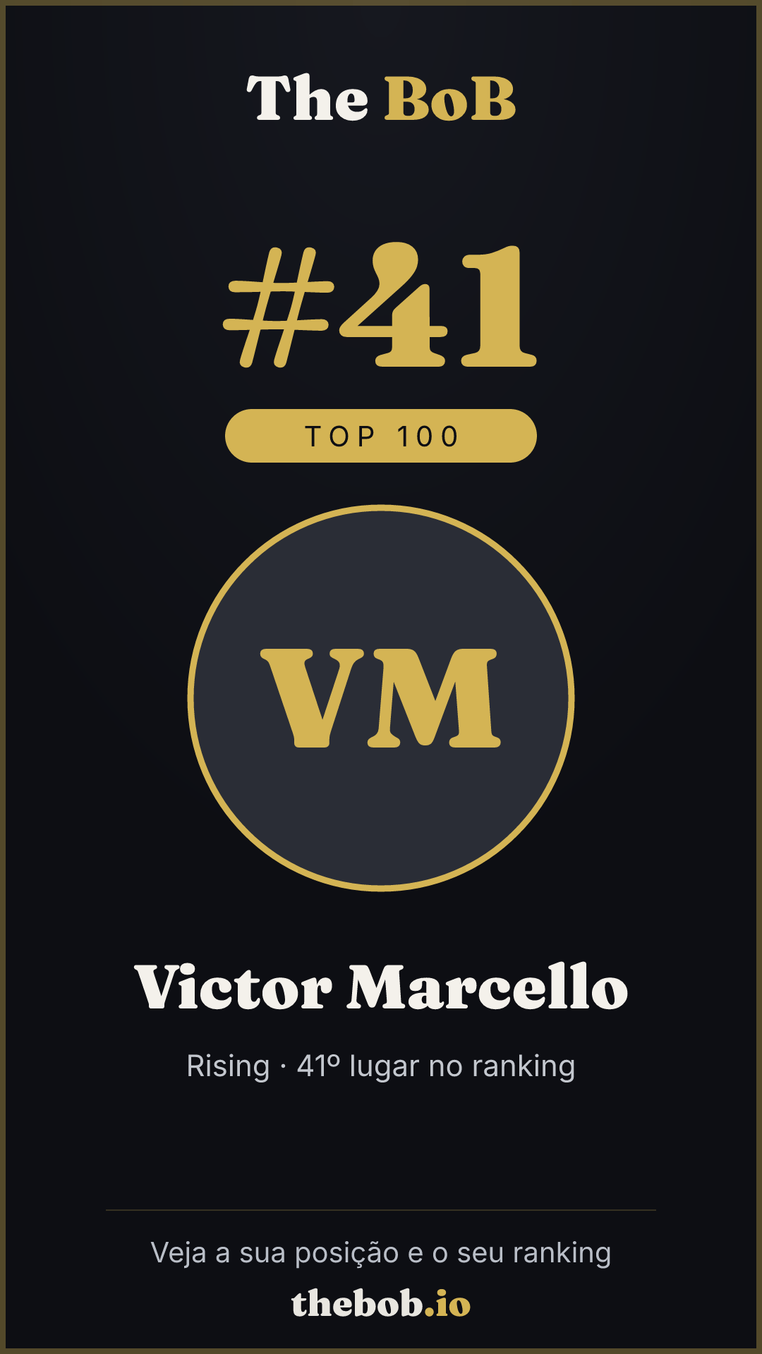 Selo The BoB · Victor Marcello
