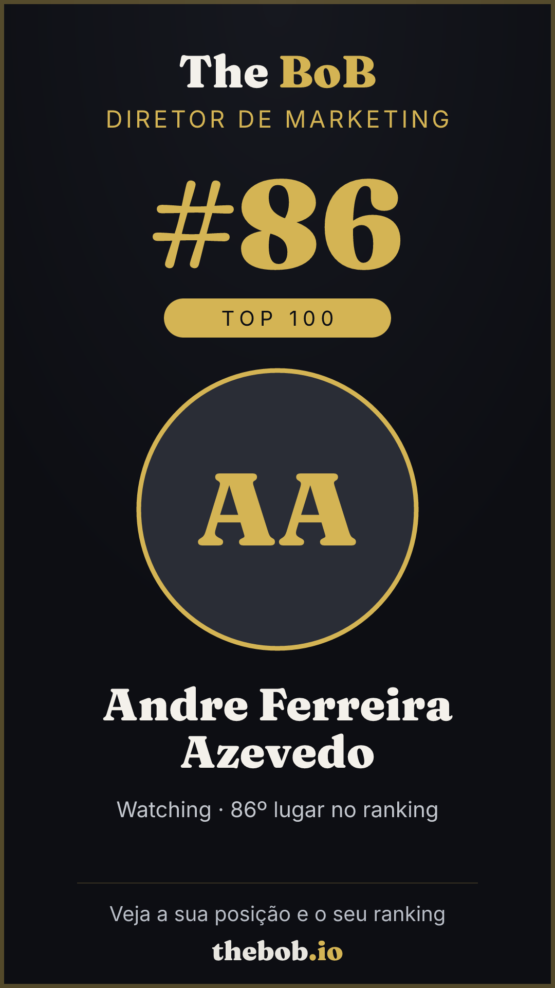 Selo The BoB · Andre Ferreira Azevedo