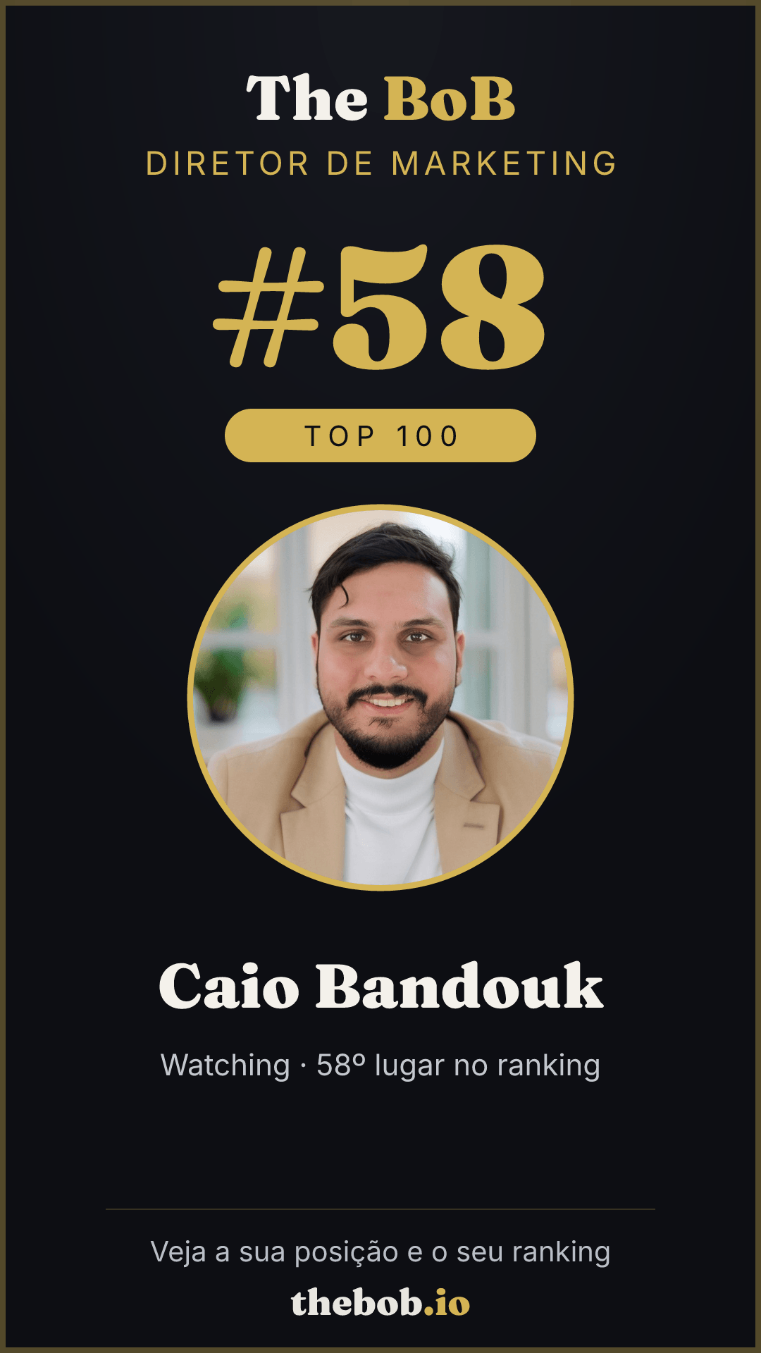 Selo The BoB · Caio Bandouk