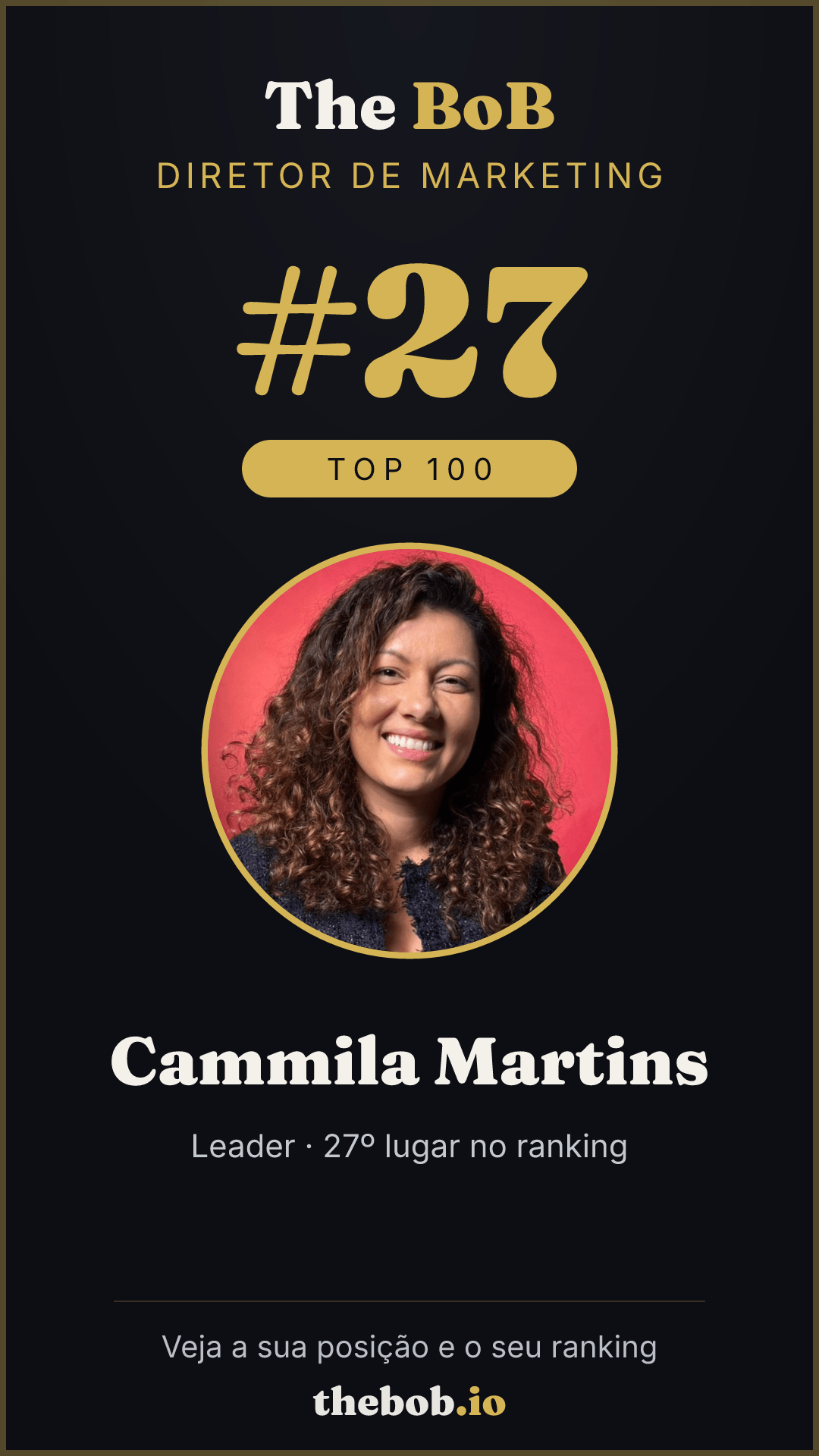 Selo The BoB · Cammila Martins