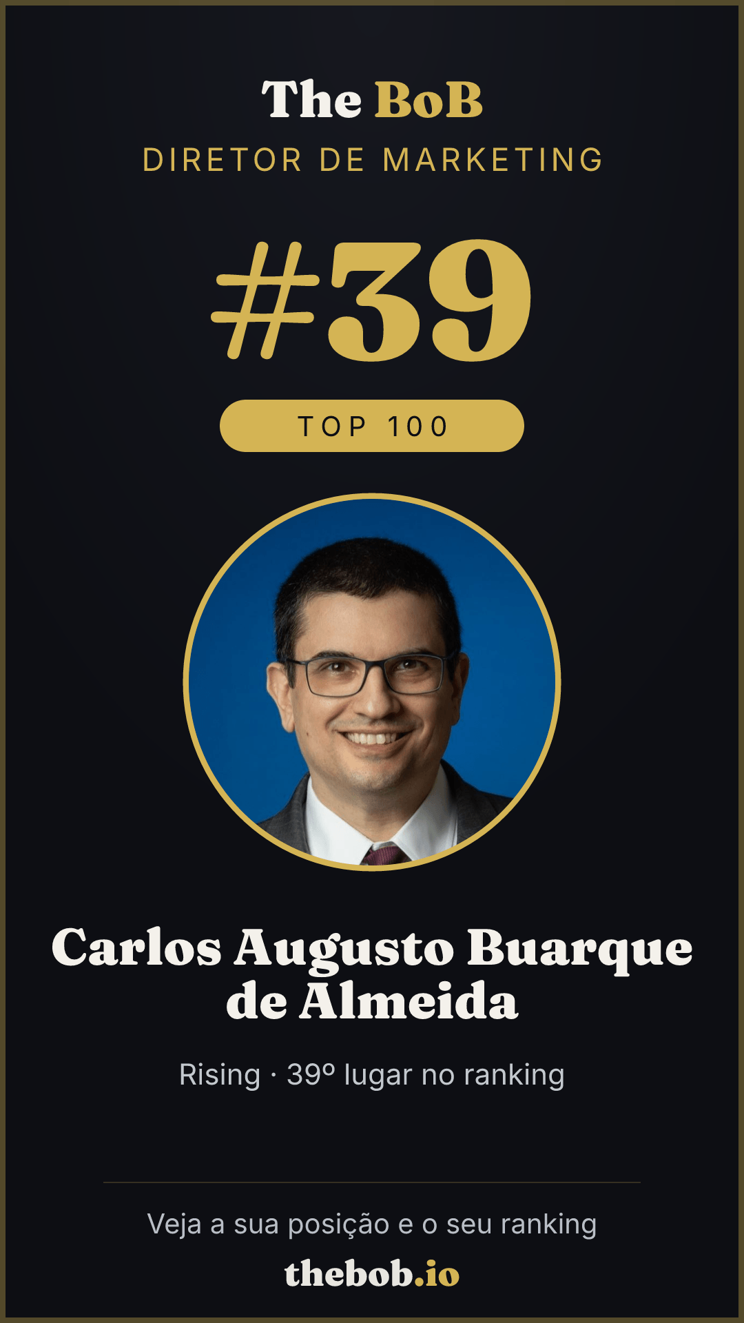 Selo The BoB · Carlos Augusto Buarque de Almeida