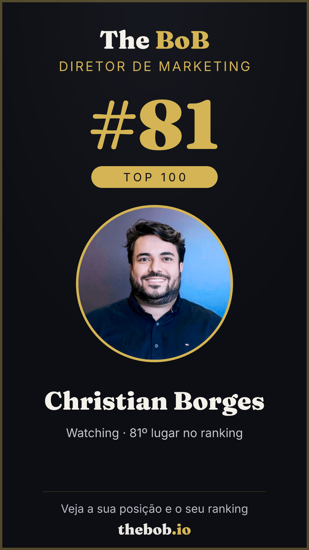 Selo The BoB · Christian Borges