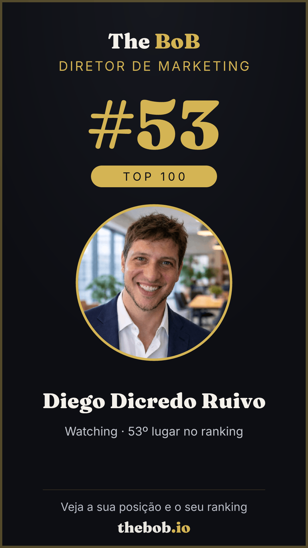 Selo The BoB · Diego Dicredo Ruivo