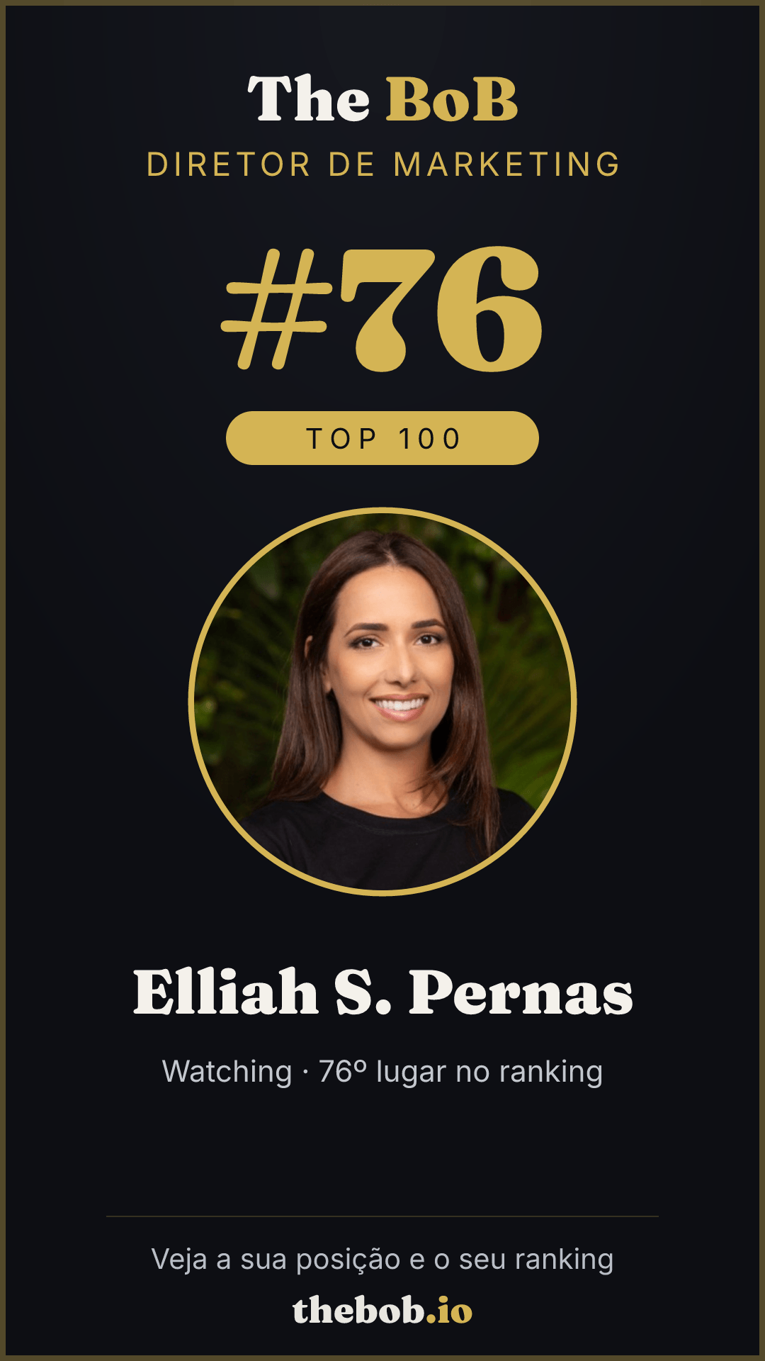 Selo The BoB · Elliah S. Pernas