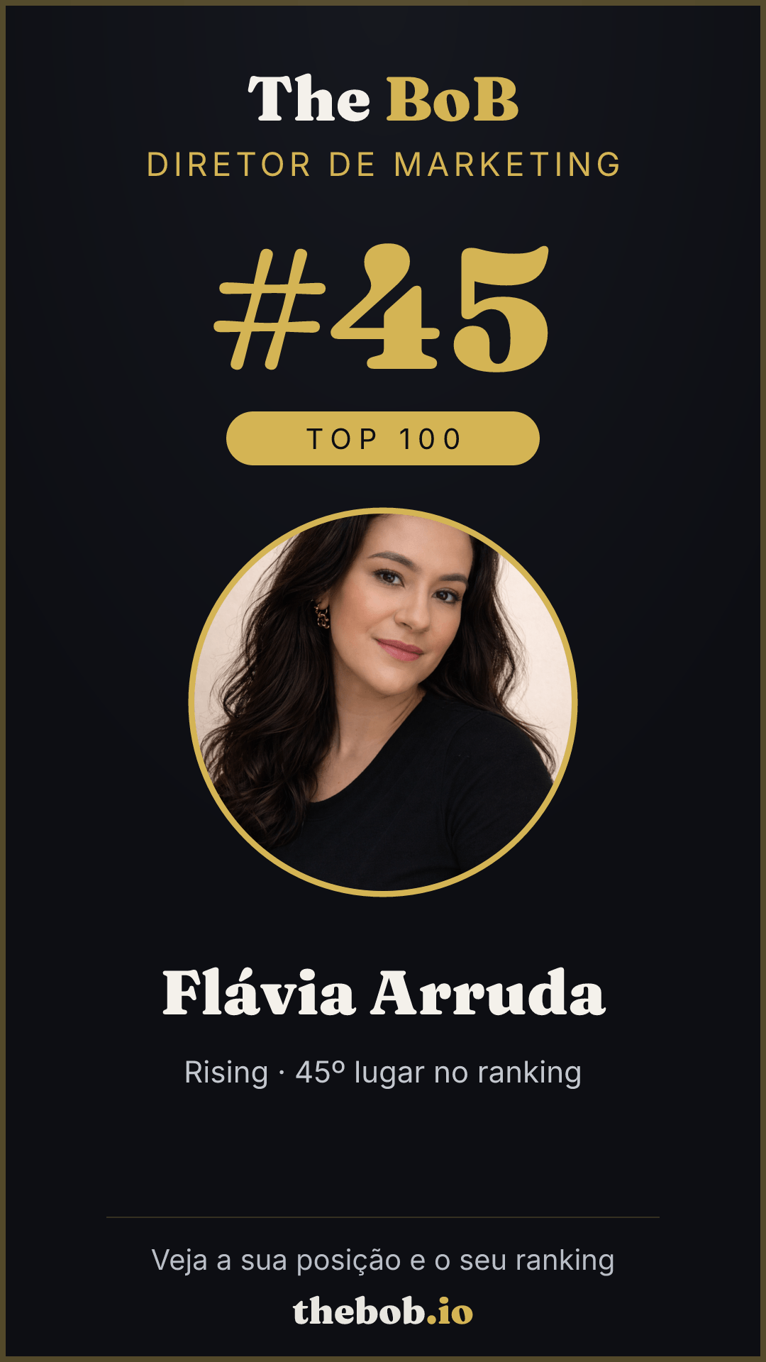Selo The BoB · Flávia Arruda