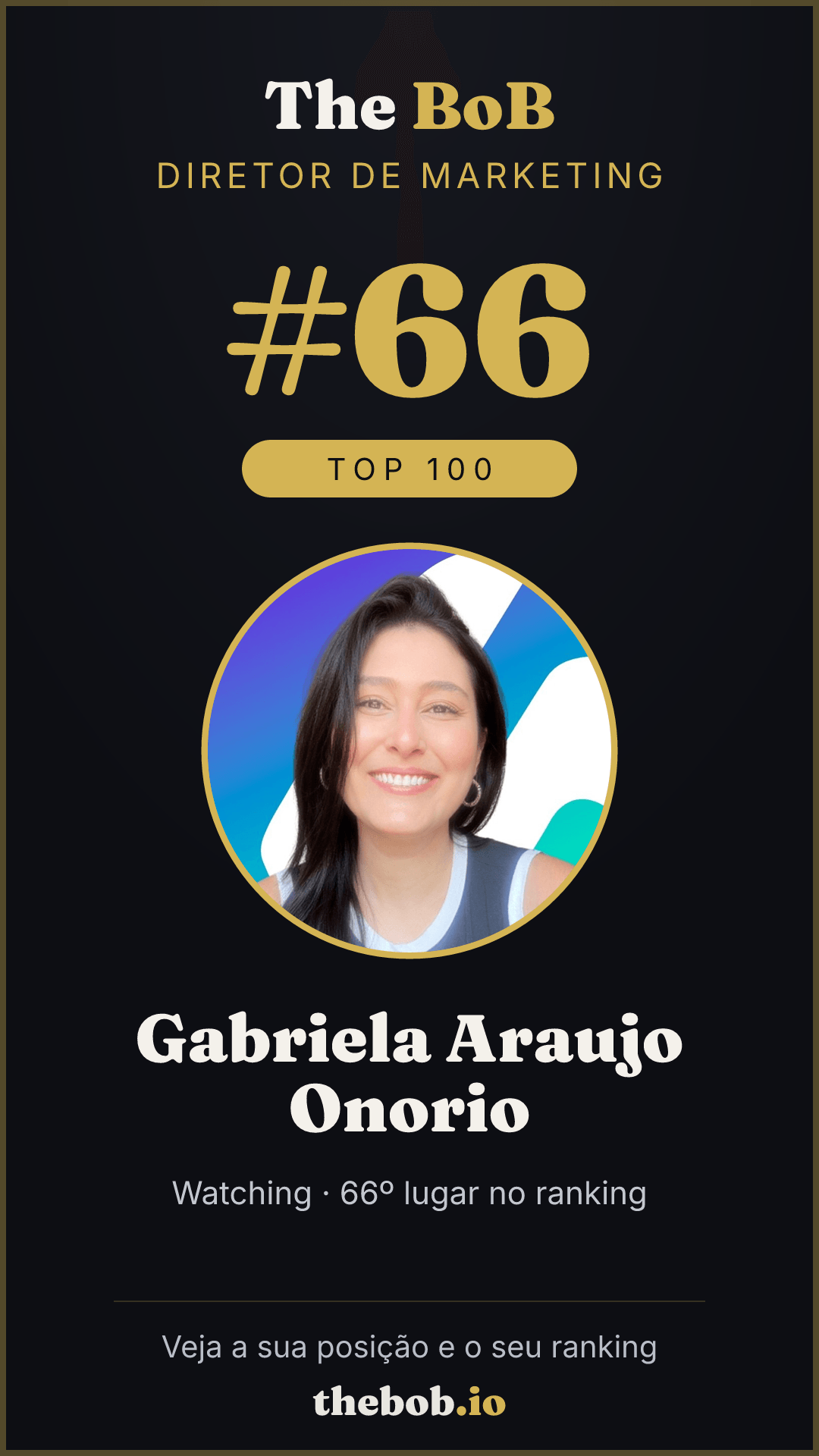 Selo The BoB · Gabriela Araujo Onorio