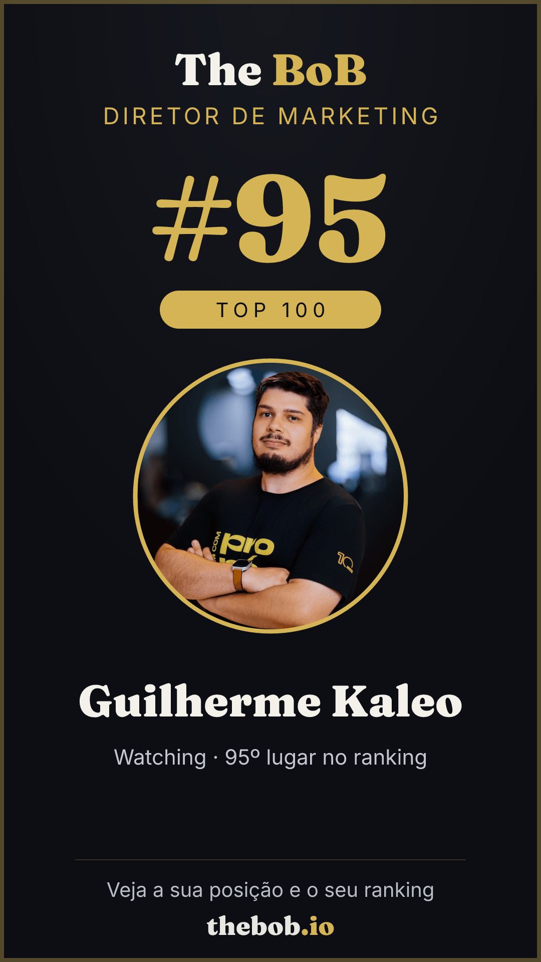 Selo The BoB · Guilherme Kaleo