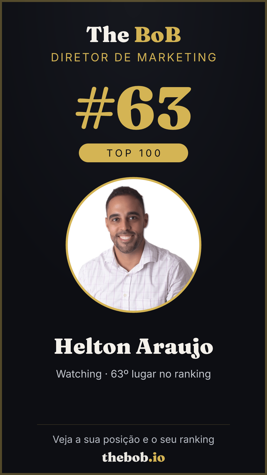Selo The BoB · Helton Araujo