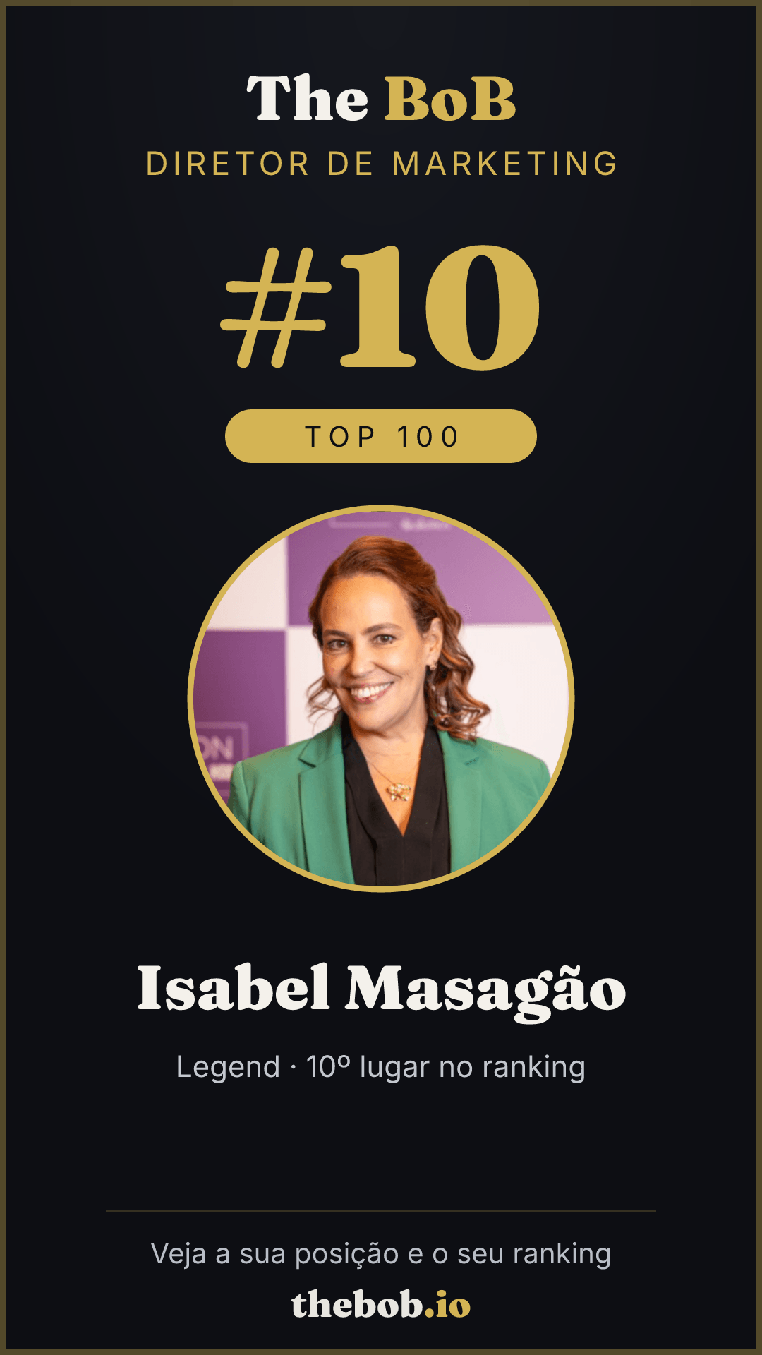 Selo The BoB · Isabel Masagão
