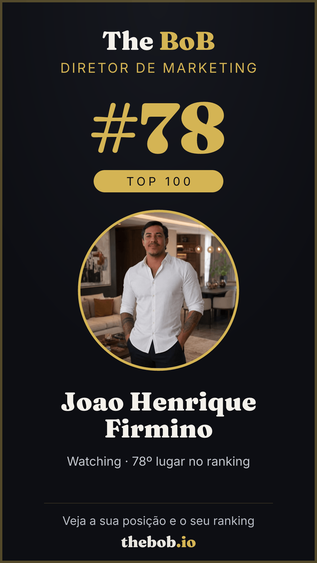 Selo The BoB · Joao Henrique Firmino