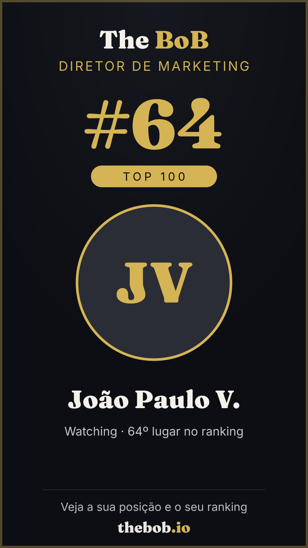Selo The BoB · João Paulo V.