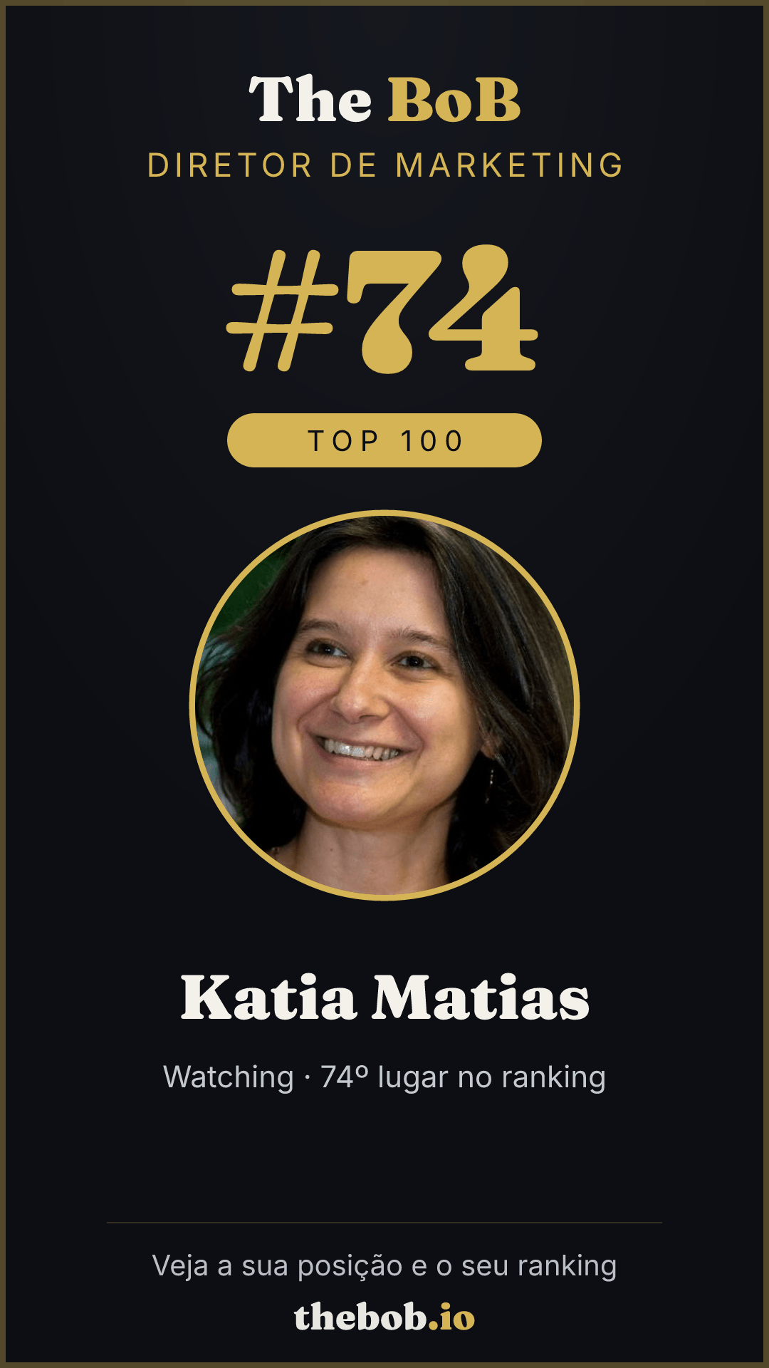 Selo The BoB · Katia Matias