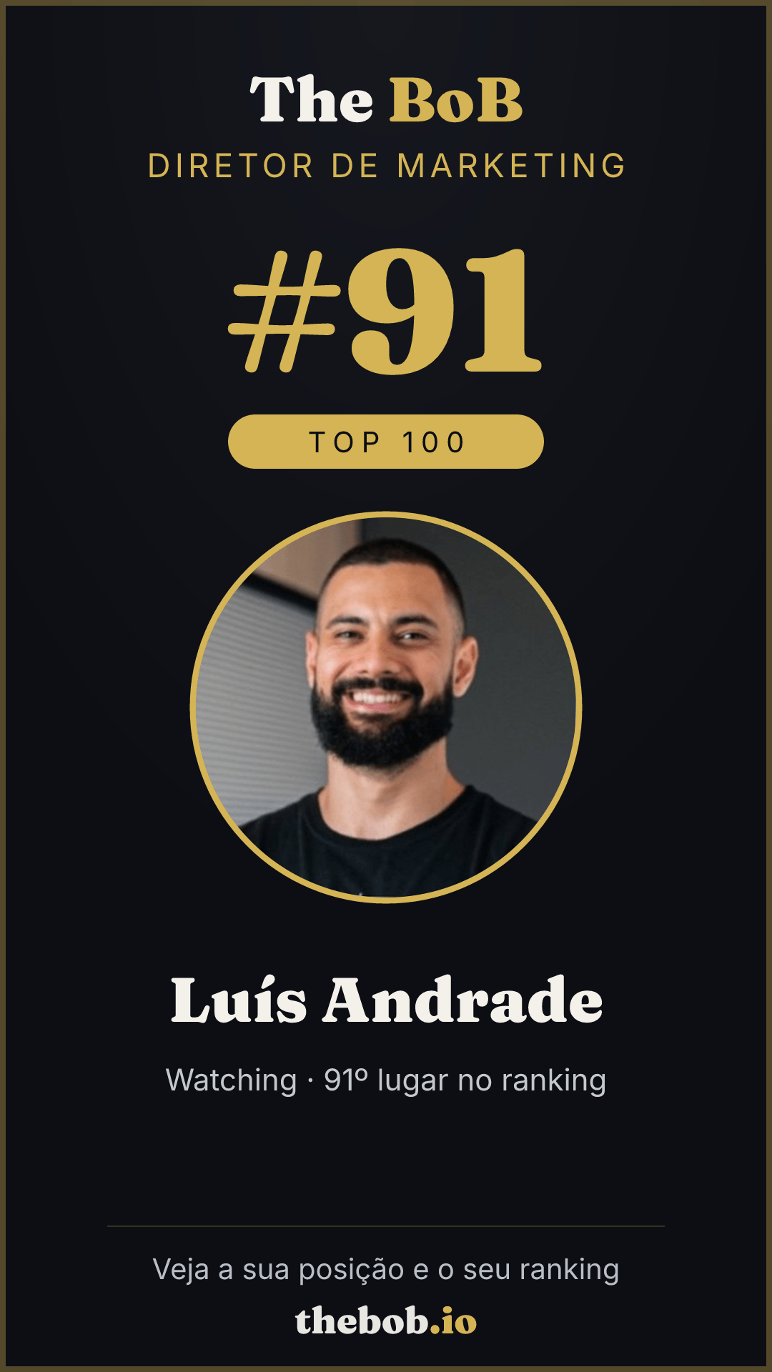 Selo The BoB · Luís Andrade