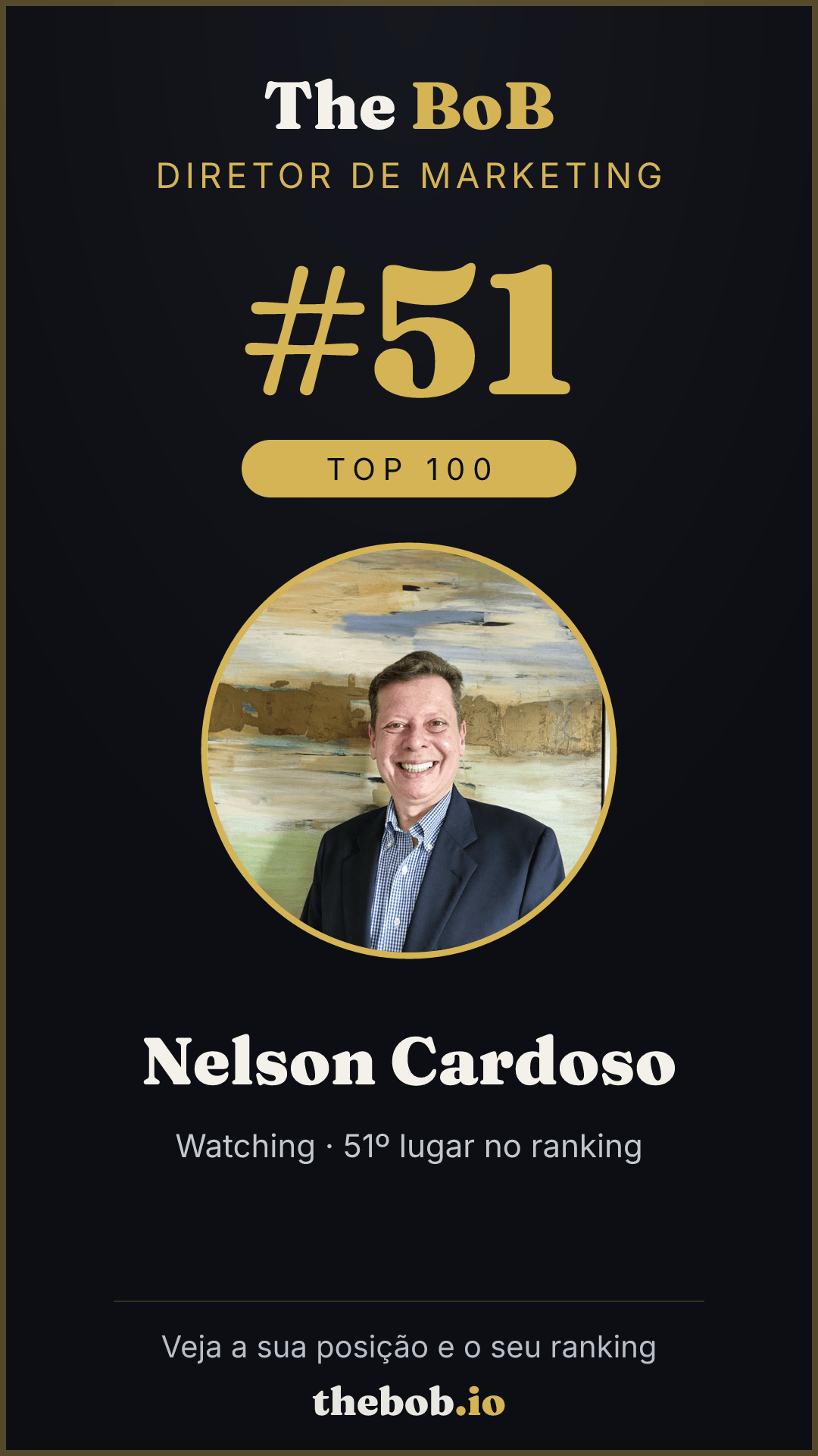 Selo The BoB · Nelson Cardoso